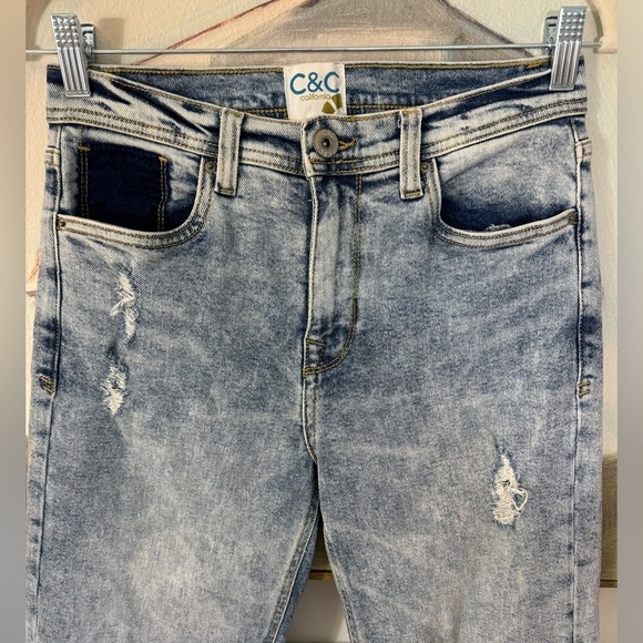 C&C CALIFORNIA Acid Washed Straight Leg Ankle Jean Size 27 - Picture 4 of 11